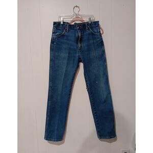 VTG Wrangler 100% Cotton Blue Denim Workwear Western Cowboy Cut Jeans Men 32x32